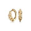 Lily & Roo Gold Stacked Baguette Diamond Style Huggie Hoop Earrings