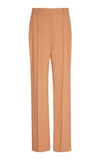 Khaite Carla High-rise Straight-leg Pants In Neutral