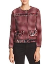 BOUTIQUE MOSCHINO LOOP-FRINGED CROPPED JACKET,182HA050158171116