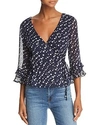 SAGE THE LABEL SAGE THE LABEL STAR GIRL PRINTED WRAP TOP,TE56617-M