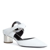 PROENZA SCHOULER WHITE LEATHER GROMMET 40 MULES,PS13114S