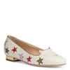 CHARLOTTE OLYMPIA WHITE 15 STAR KITTY FLATS,CO13127S