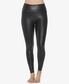 SPANX PEBBLED FAUX-LEATHER LEGGINGS