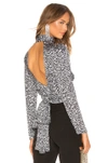 L'academie The Suzanne Top In Abstract Cheetah