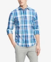 TOMMY HILFIGER MEN'S CLASSIC FIT SONNY PLAID SHIRT, CREATED FOR MACY'S