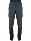 TIBI TIBI QUILTED COMBO JOGGERS - BLUE