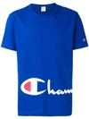 CHAMPION CHAMPION LOGO PRINTED T-SHIRT - BLUE