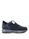 HOGAN NEW INTERACTIVE BLUE SUEDE trainers,10710958