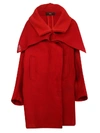 Y'S OVERSIZED CAPE COAT,YV-C18-115 RED