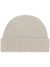 Drumohr Knitted Beanie Hat - White In White