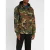 ALPHA INDUSTRIES CAMOUFLAGE-PRINT SHELL HOODED JACKET