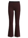 Helmut Lang Cropped Flare Leggings In Wine