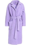 GANNI WOMAN FENN WOOL-BLEND BOUCLÉ COAT LAVENDER,AU 1874378723061315