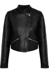 VEDA VEDA WOMAN JAMIE LEATHER JACKET BLACK,3074457345619070225