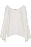 ELIZABETH AND JAMES DRAPED RIBBED-KNIT TOP,3074457345619401184