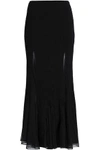ROBERTO CAVALLI FLUTED RIBBED AND STRETCH-KNIT MAXI SKIRT,3074457345619327383