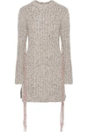 THE ROW THE ROW WOMAN RIBBED MARLED CASHMERE SWEATER NEUTRAL,3074457345618923020