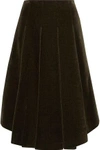 SIMONE ROCHA PLEATED COTTON-BLEND VELVET SKIRT,3074457345620251134