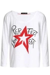 PERFECT MOMENT PERFECT MOMENT WOMAN PRINTED SLUB COTTON-BLEND JERSEY TOP WHITE,3074457345619395684