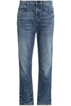 ALEXANDER WANG Faded mid-rise straight-leg jeans,AU 82673811908670