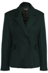 MAJE MAJE WOMAN TWILL BLAZER DARK GREEN,3074457345619094370