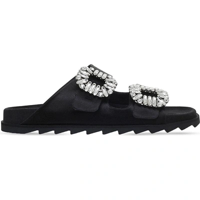 Roger Vivier Slidy Viv Black Slides