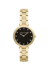 REBECCA MINKOFF Nina Gold Tone Bracelet Watch, 33mm