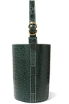 TRADEMARK SMALL CROC-EFFECT LEATHER BUCKET BAG