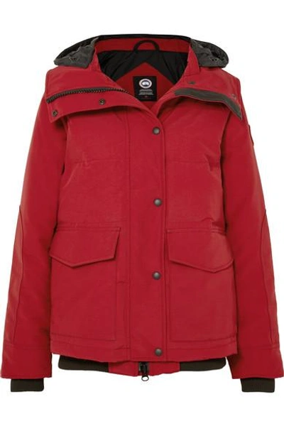 Canada Goose Deep Cove Arctic Tech Water Resistant 625 Fill Power Down Bomber Jacket In Red