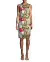 Calvin Klein Embroidered Mesh Dress, Regular & Petite Sizes In Nocolor