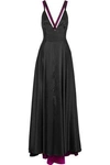 MILLY MILLY WOMAN MONROE SILK-BLEND SATIN GOWN BLACK,3074457345619339342