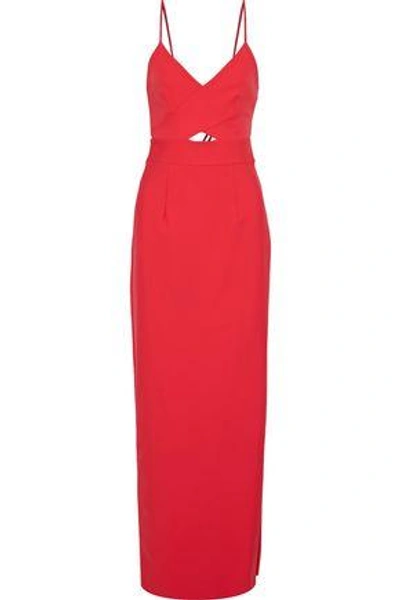 Milly Woman Mckenna Cutout Neoprene Gown Red