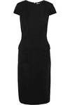 AMANDA WAKELEY AMANDA WAKELEY WOMAN MESH-PANELED COTTON-BLEND DRESS BLACK,3074457345619333671