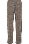 GIORGIO ARMANI GIORGIO ARMANI WOMAN CROPPED METALLIC BOUCLÉ-KNIT STRAIGHT-LEG PANTS SAND,3074457345618980547