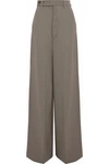 RICK OWENS RICK OWENS WOMAN WOOL WIDE-LEG PANTS DARK GRAY,3074457345619045804