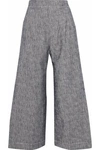 DEREK LAM DEREK LAM WOMAN COTTON-CHAMBRAY CULOTTES NAVY,3074457345619437203