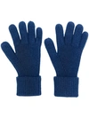 N•PEAL RIBBED KNITTED GLOVES