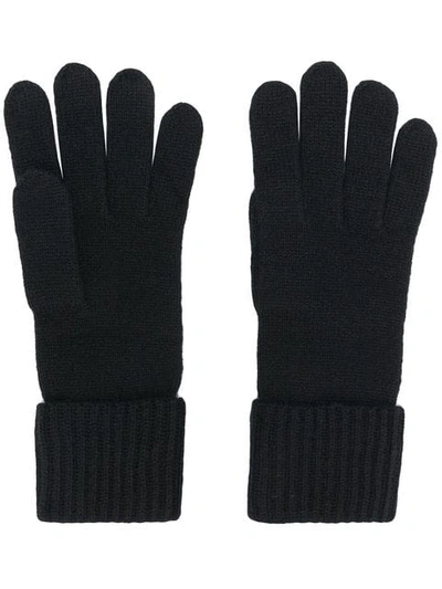N•peal Chunky-knit Organic-cashmere Gloves In Blau