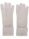 N•peal Ribbed Knit Cashmere-blend Gloves In Neutrals