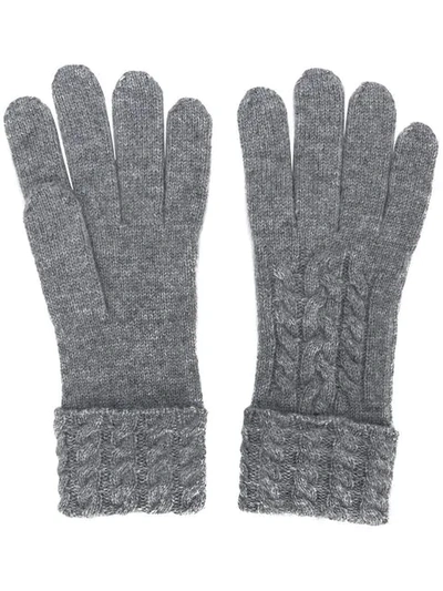 N•peal N.peal Cable Knit Gloves - Grey