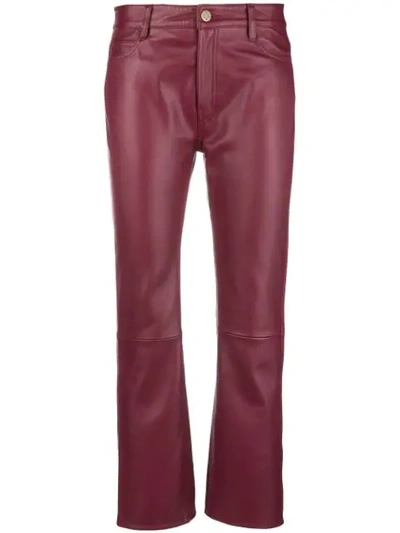M.i.h. Jeans Daily Cropped Trousers In Red