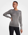 ANN TAYLOR PETITE SHIMMER CREW NECK SWEATER,480196