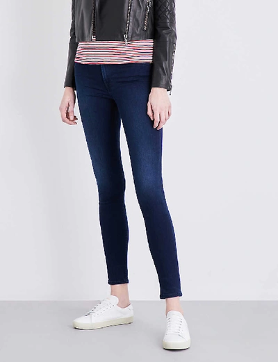 7 FOR ALL MANKIND 7 FOR ALL MANKIND WOMENS SLIM ILLUSION LUXE (BLUE) SLIM ILLUSION SUPER-SKINNY HIGH-RISE JEANS,79555999