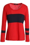 PERFECT MOMENT PERFECT MOMENT WOMAN SLUB COTTON-BLEND JERSEY TOP RED,3074457345619395663