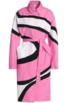 EMILIO PUCCI WOMAN PRINTED COTTON TRENCH COAT PINK,GB 1050808803509