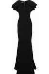 ANTONIO BERARDI WOMAN RUFFLED CADY GOWN BLACK,AU 4230358016570630