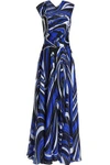 EMILIO PUCCI EMBELLISHED PRINTED SILK-CHIFFON GOWN,3074457345619152163