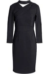 RAOUL RAOUL WOMAN CUTOUT COTTON-BLEND DRESS BLACK,3074457345619441200