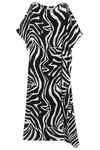 EMILIO PUCCI WOMAN ZEBRA-PRINT SILK KAFTAN ANIMAL PRINT,GB 1050808767820