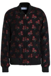 SANDRO WOMAN FLORAL-JACQUARD BOMBER JACKET BLACK,AU 1050808949716